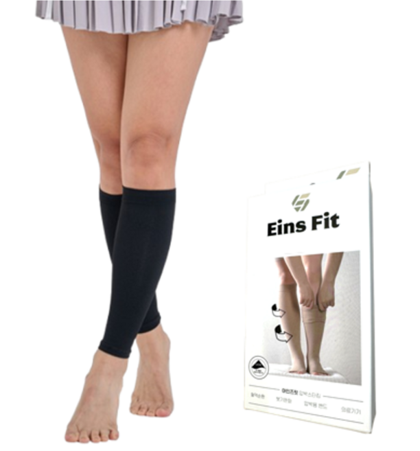 아인즈핏 의료용 압박스타킹 블랙, 종아리/무릎형, 1개