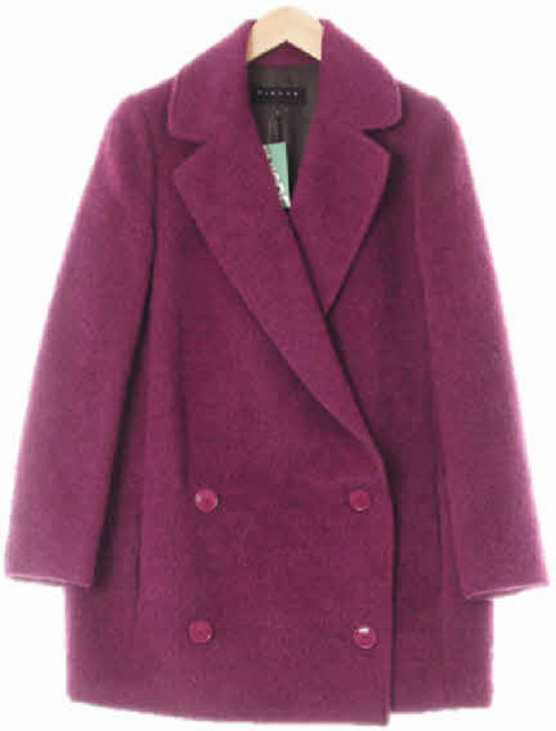 7492 시슬리 플럼웜퍼플 모달혼방 더블하프모직코트 [44]