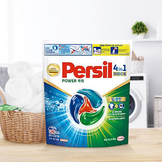 퍼실 디스크 파워젤 딥클린 캡슐세제, 26개입, 1개