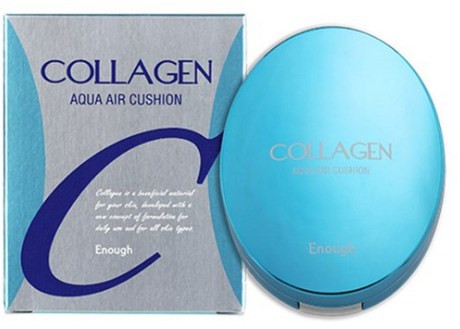 이너프 콜라겐 아쿠아 에어 쿠션 파운데이션 15g, 21 내추럴 글로우, 1개