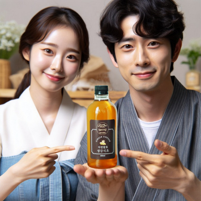 전통항아리 저온 자연숙성 천연자연발효 비니거 수제 생강식초, 2개, 500ml