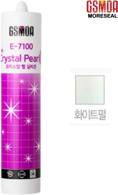 백색펄 친환경 바이오 펄 실리콘 반짝이 욕실용 화장실 주방용 욕실 방수 타일 크리스탈펄 BIO SILICONE, 1개