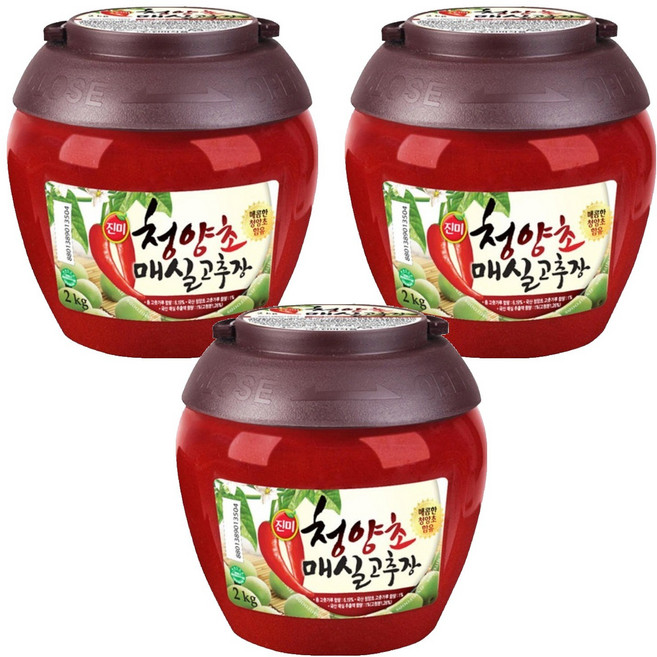진미 청양초매실고추장, 2kg, 3개