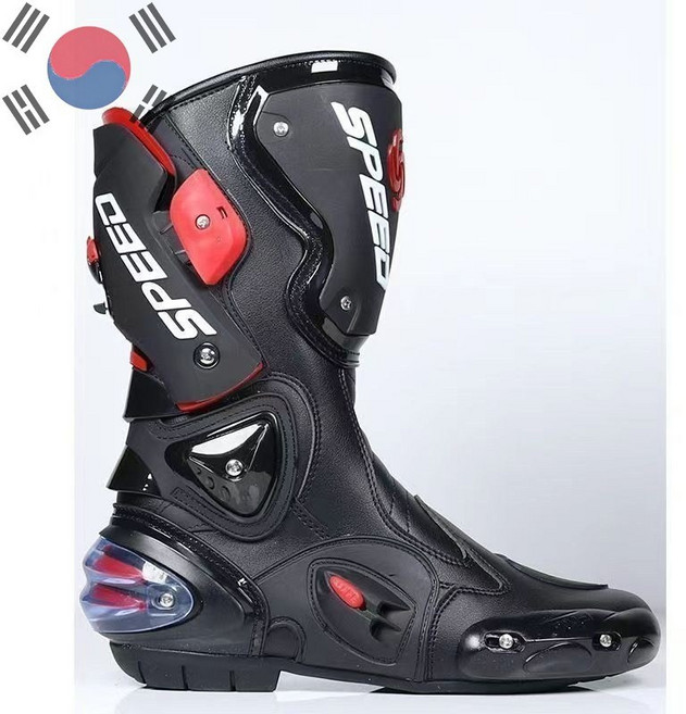 춘게엘 4계절 남여공용 오토바이신발 바이크부츠 A003블랙 로우탑