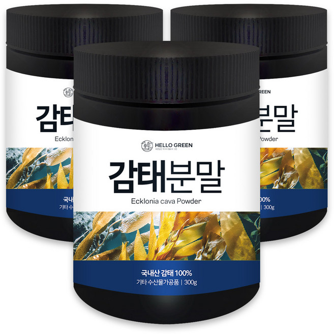 헬로우그린 국산 제주 감태 분말 가루 300g, 3개