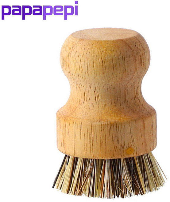파파페피 다용도 브러쉬 식기 세척 천연 우드 강력 청소솔, 1개