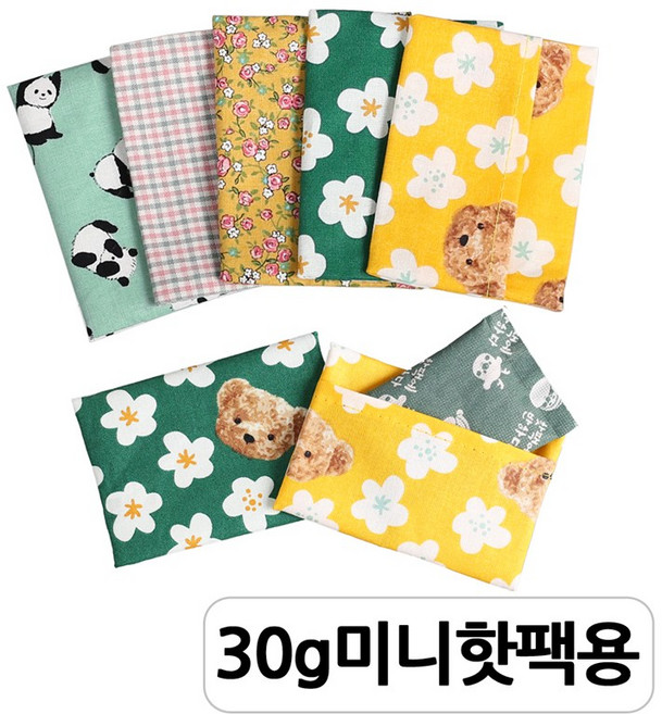 [모핸] (완제품) 30g핫팩 커버 5종 세트 (작은 30g 핫팩용), 팬더, 1개