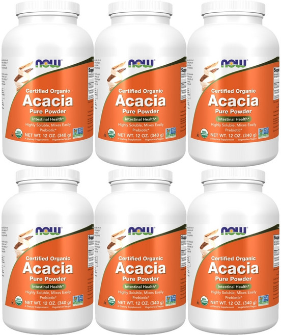 나우푸드 고흡수 아카시아 파우더 분말, 6개, 340g