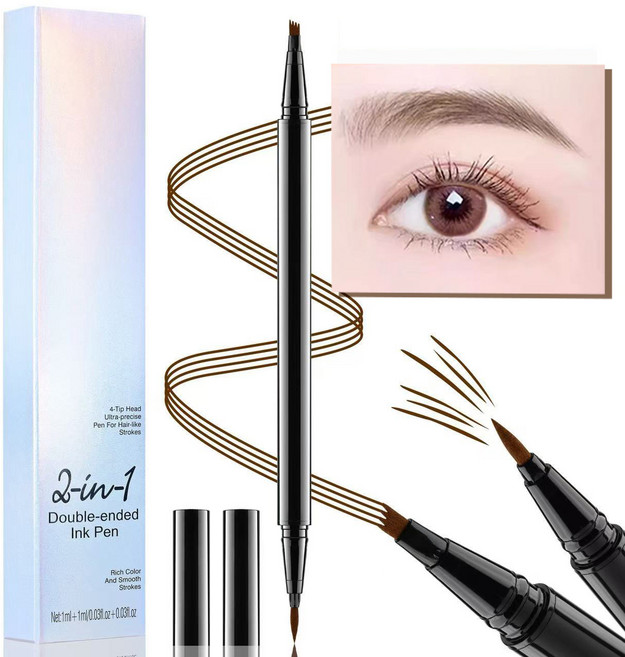 눈썹타투펜 물라인: 눈썹 문신 느낌 그대로, 1개, 01검정색