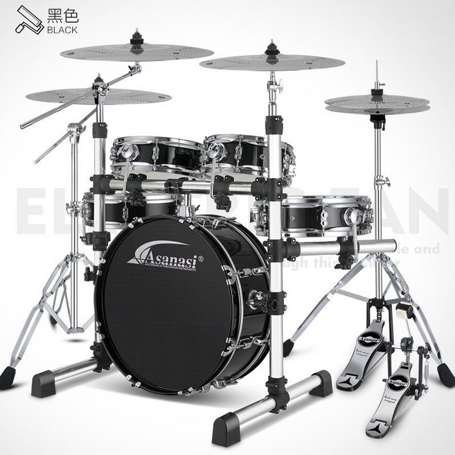 버스킹드럼 포터블 양면사용 드럼세트 이동식 초보자 가정용 4심벌즈, 4. 블랙 빅R 4 심벌즈, 1개