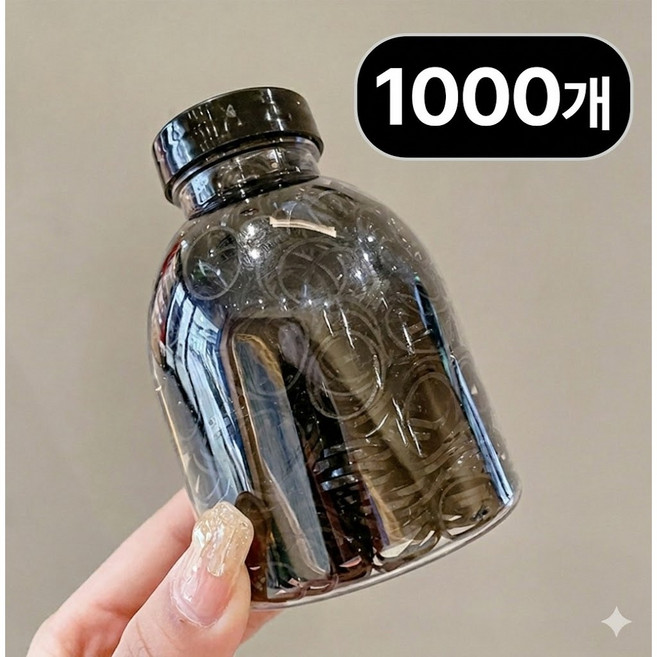 이지몰 짱짱한 대용량 검정 고무줄 머리끈 1000개 세트