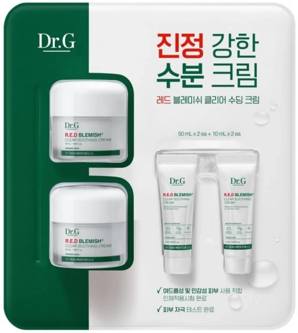 닥터지 레드 블레미쉬 클리어 수딩 크림, 50ml, 2개 - 쿠팡