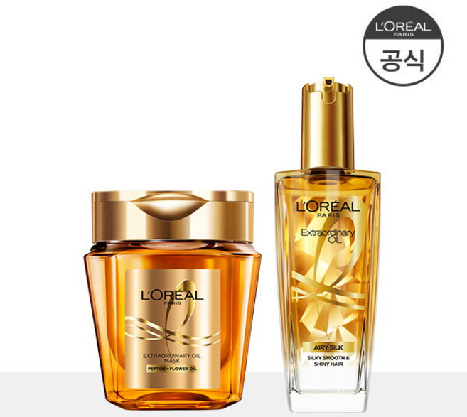 [로레알파리] 엑스트라오디네리 오일 실크 마스크 팩 250ml+엑스트라오디네리 오일 에어리 실크 100ml, 2개, 250ml