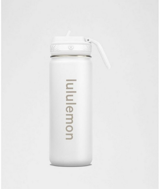 [국내매장판] 룰루레몬 백 투 라이프 스포츠 보틀 18oz *스트로 리드 WHT LU9BQPS-0002 262416, White, One Size, White