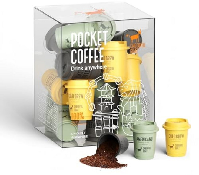 CheerfulGoat Instant Cold Brew Co CheerfulGoat Instant Cold Brew Coffee – Speciality Pocket Coffee 1, Mix(75%-90% Roast)