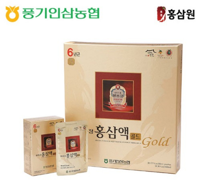 6년근 황풍정 홍삼액골드 80mlx30포 풍기인삼농협, 80ml