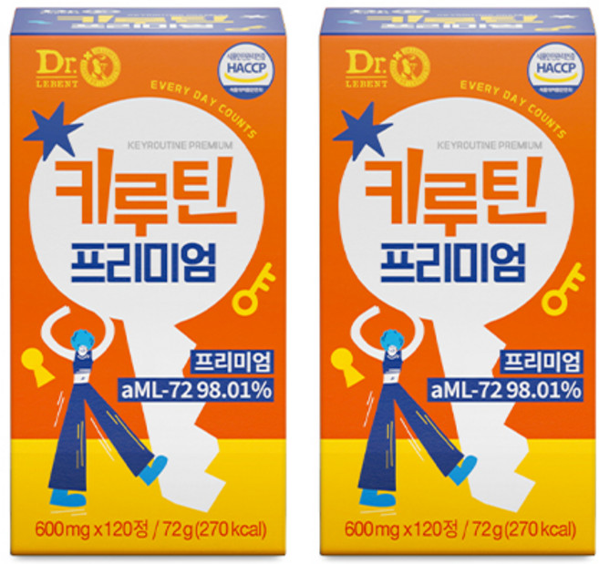 [본사 정품]유앤 아이 키루틴 프리미엄 amL-72 청소년, 2개, 120정