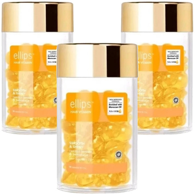 엘립스 헤어에센스 비타민 오일 스무스 앤 샤이니 위드 알로에베라, 3개, 50ml