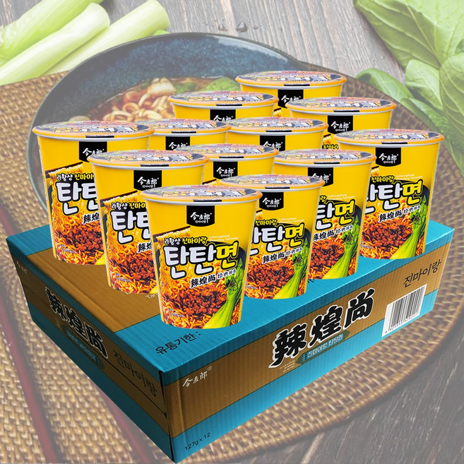 차마요 중국식품 진마이랑 라황샹 탄탄면 127g, 12개