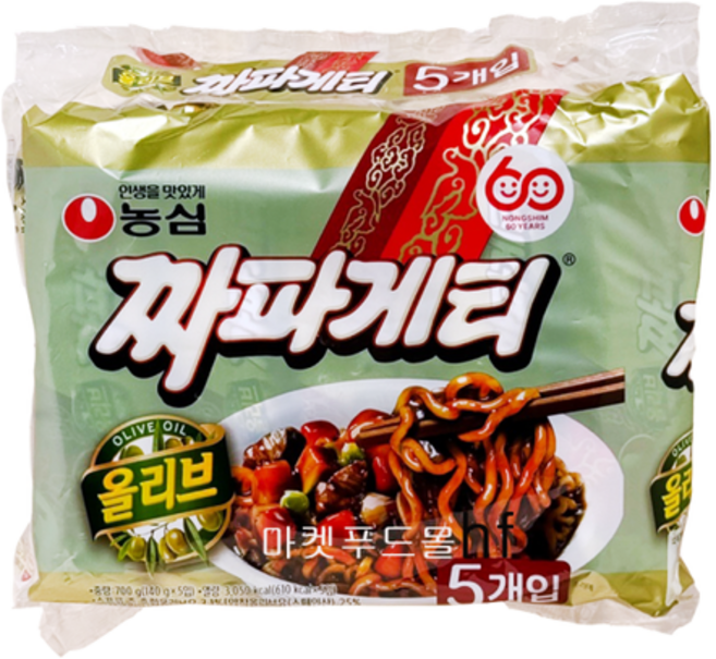 농심)짜파게티140gX5개입/봉지라면, 5개
