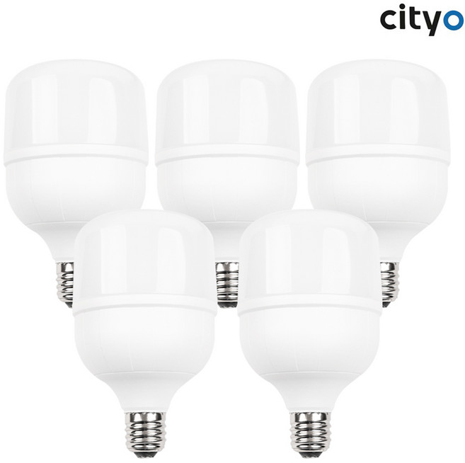 씨티오 LED 크림벌브 40W E39, 주광색, 5개