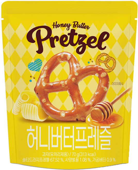 위너스 허니버터맛 프레즐 과자, 70g, 4개