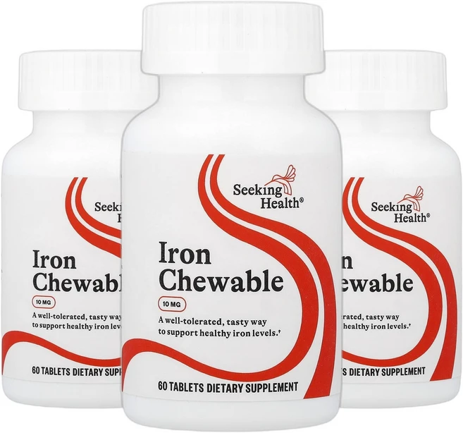 시킹헬스 철분 IRON 아이언 츄어블 60정 2+1, 3개 - 쿠팡