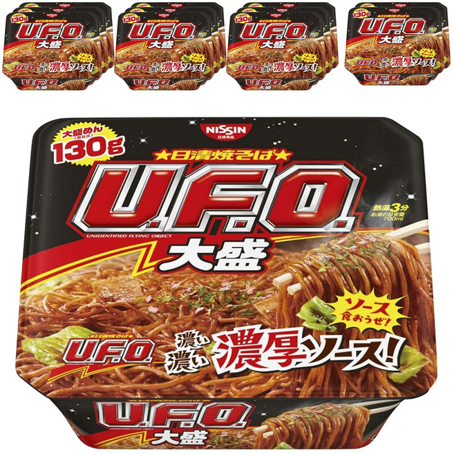 야끼소바 야키소바 닛신식품 U.F.O. 곱빼기 167g×12개, 12개