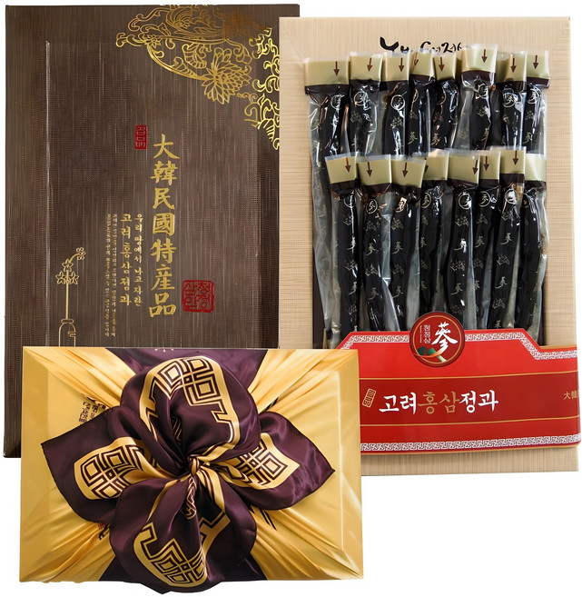 고려 홍삼 정과 절편 국내산 명절 선물 세트 답례품, 400g, 1개