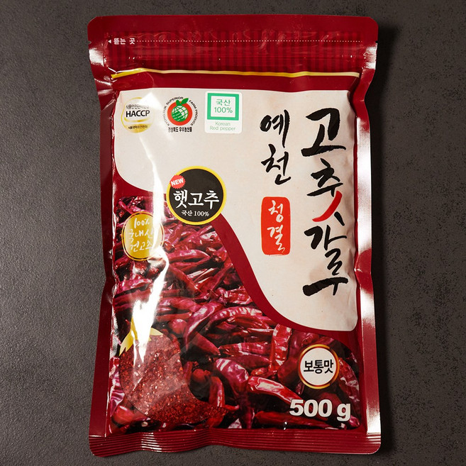 예천 청결 고춧가루 보통맛, 500g, 1개