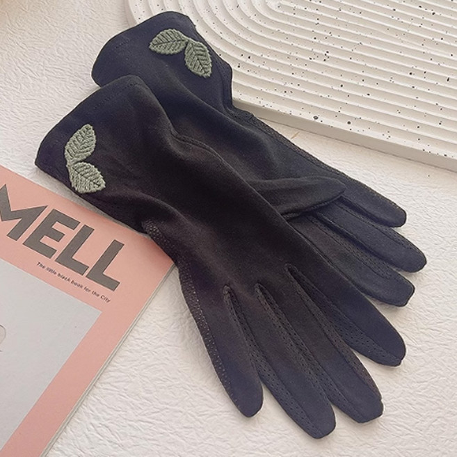 SINPAID 여성 여름 장갑 운전 등산 봄 가을 손가락 미끄럼방지 자외선차단 여자 터치 자전거, 블랙, 1개