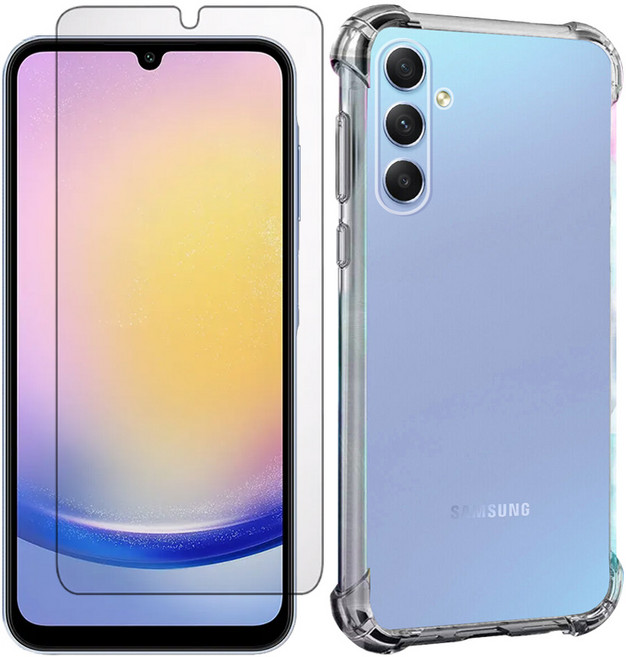 스톤스틸 1+1 액정보호 강화유리 필름 + 투명 범퍼 케이스, 1세트