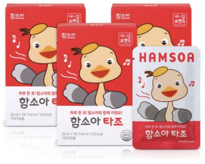 함소아 타조, 3개, 140ml