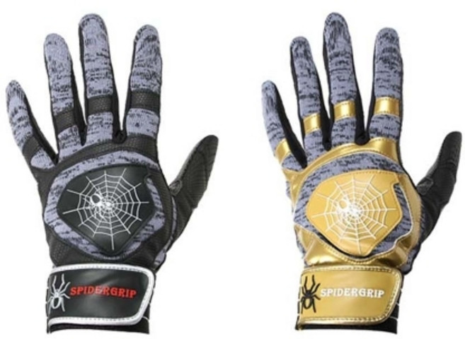 스파이더그립 논슬립 배팅장갑 10종 야구장갑, [합피] 검골드, 1개