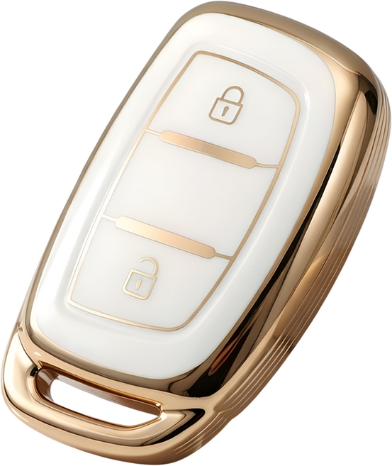 1+1 현대 포터 일렉트릭 전기차 호환 차 키케이스 스마트 TPU 키커버 리모컨, TA66T(2버튼), 블랙+화이트