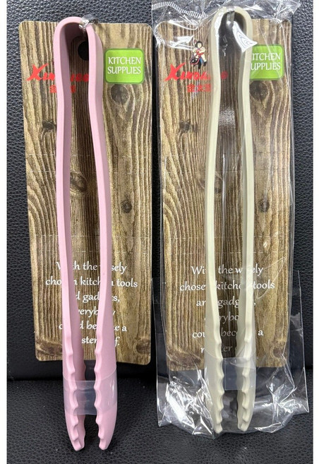 【霏霓莫屬】金太郎 一體式矽膠梅花夾 料理夾 沙拉夾 炒菜夾 食品級矽膠耐高溫 一體成型易清洗, 灰, 1個