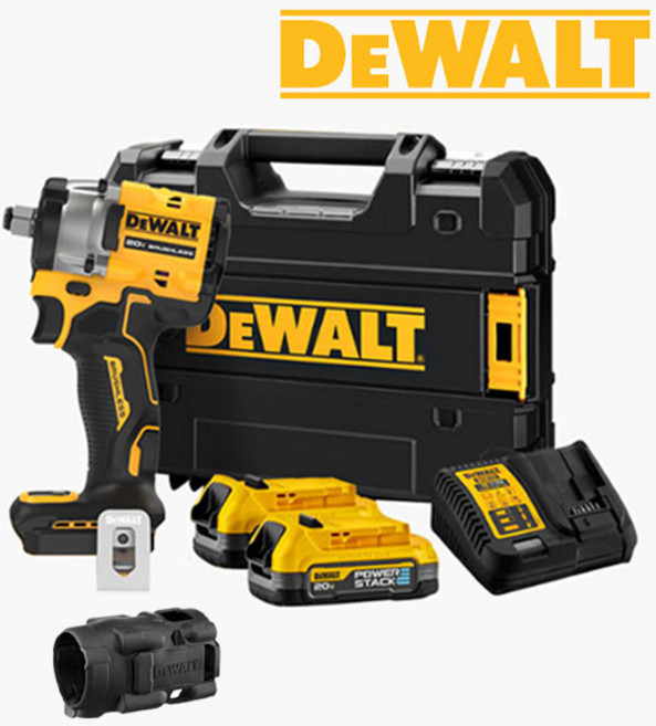 디월트 DCF921E2T 컴팩트 임팩트 렌치 (1/2) 20V 1.7Ah 세트 호그링타입, 1개