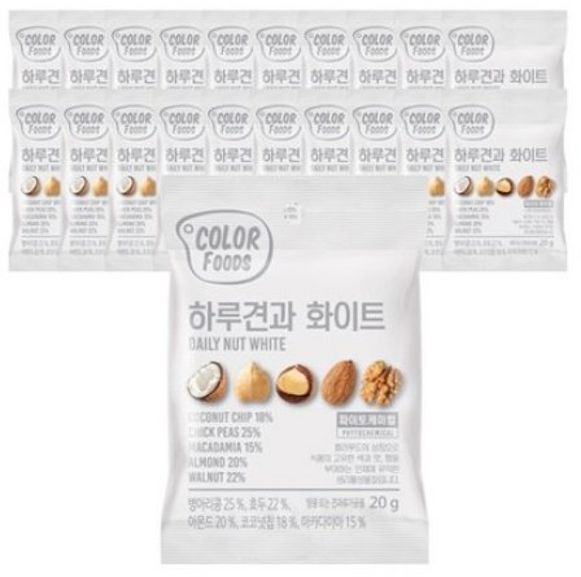 썬넛트 하루견과 컬러푸드 화이트, 20g, 20개