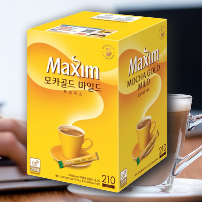 맥심 모카골드 마일드 커피믹스, 12g, 210개입, 2박스