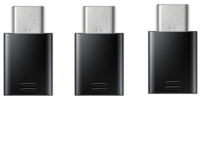 3개 언박싱 삼성전용 마이크로 5핀 to C타입젠더 변환젠더 정품호환, 3개 5핀 to C타입 젠더 블랙, 22mm