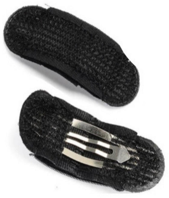 앞머리 헤어뽕 이벤트 연출 뽕머리 클립 파티 볼륨 머리핀 색상선택, 유형선택, 헤어뽕블랙B-7cm, 1개