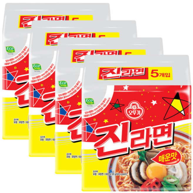 오뚜기/라면/컵라면/진라면 매운맛 20개입, 20개