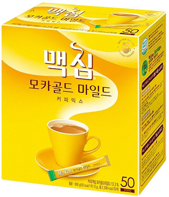 맥심 모카골드 50스틱, 1개, 50개입, 12g
