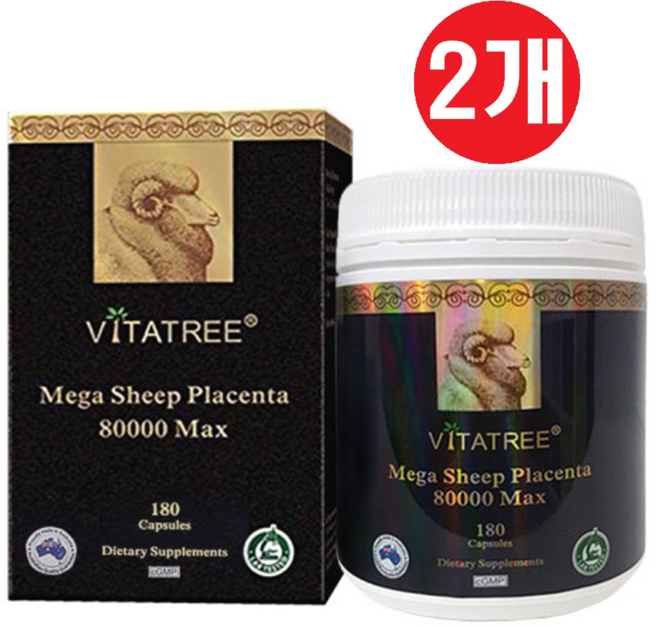 비타트리 양태반 캡슐 80000 맥스 캡슐180 2EA, 180정, 2개