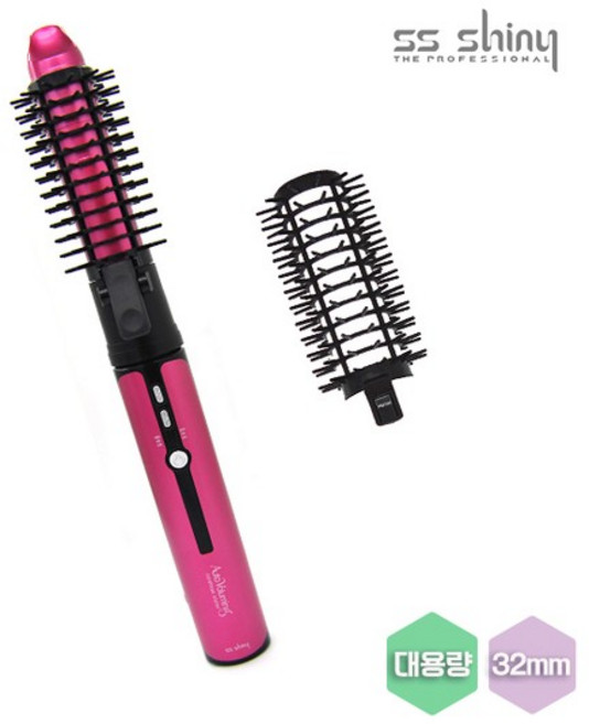 더블에스샤이니 자동회전형 대용량 무선 봉고데기 AVW-002 32mm타입 2in1 분리형 브러쉬, 상세설명 참조, 뉴오토 볼류밍 무선 AVW-002 바이올렛