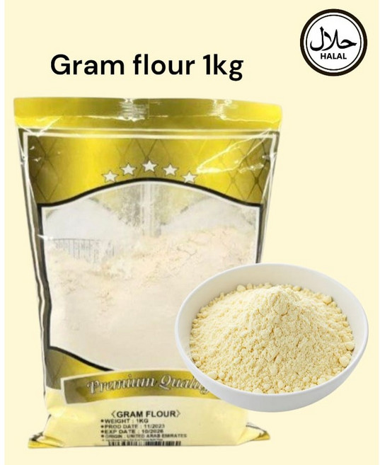 Premium World Indian Besan Gram Flour 프리미엄 인도 월드 베산 병아리콩가루 그램가루, 1개, 1kg