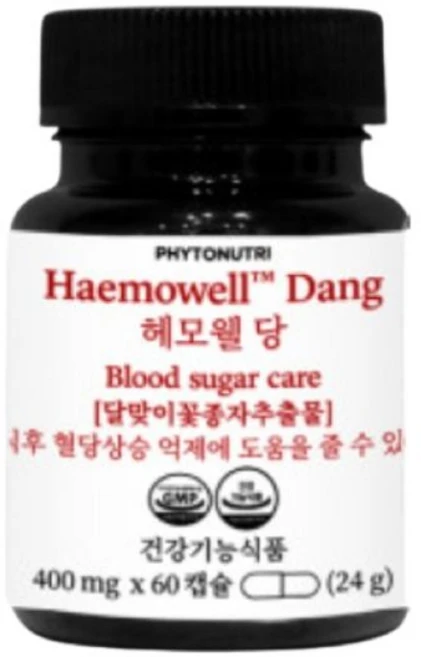 블러드슈가케어 400mg x 60캡슐 1통 헤모웰당 글루코믹스 혈당관리 복합식품 달맞이꽃종자추출물 370632, 1개, 60정 - 쿠팡