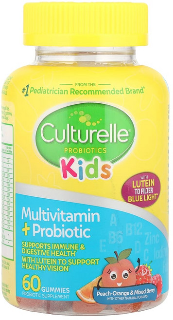 컬처렐 어린이용 프로바이오틱+종합비타민 구미젤리 피치 오렌지+베리 60개, CTL40148, 1개, 60정
