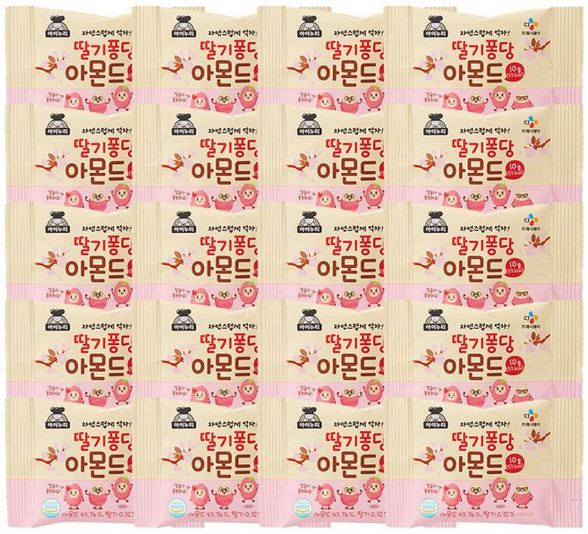 CJ프레시웨이 CJ 딸기퐁당아몬드 10gx20개, 10g, 20개