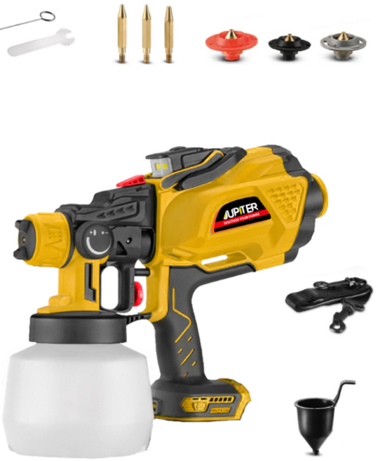 주피터 페인트 스프레이건 충전 무선 후끼건 디월트호환 JSG-20P-DE 베어툴, 1개